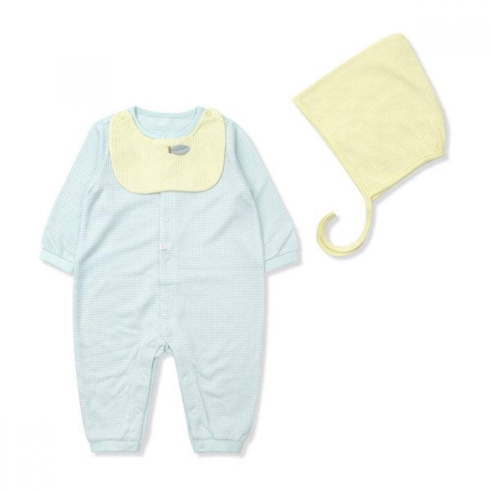 Organicmom Apple Check Long Sleeve Bodysuit   Hat Set Mislqe01 75