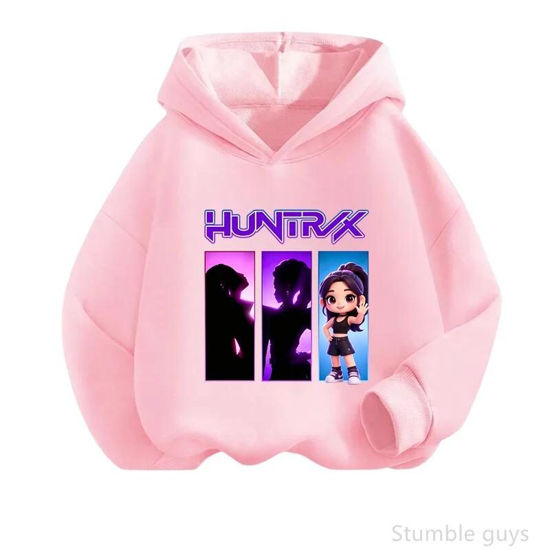 Daily Basic Essential  Hoodie Kids Spring Fall Anime Long Sleeve Hooded Pullover Simple Casual Streetwear Clothes