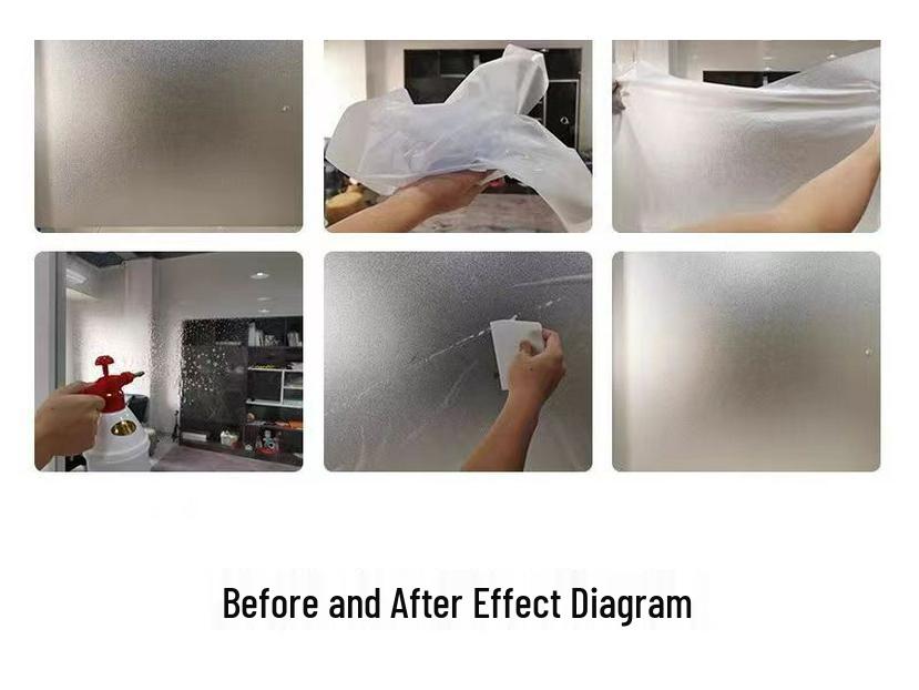 Translucent Opaque Window Film - Privacy Sticker for Bedroom, Balcony, Living Room, Sliding Door, and Bathroom.