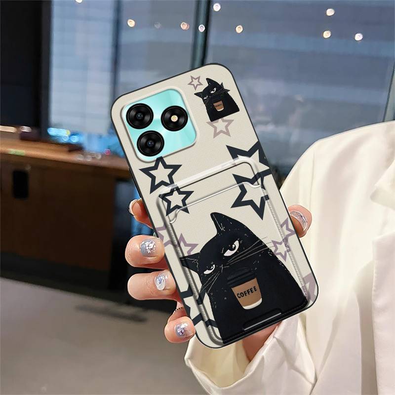 Shockproof TPU Phone Case For UMIDIGI G5/G5A Dirt-resistant Cartoon Card Slot Cute Graffiti Full Wrap Anti-dust Durable