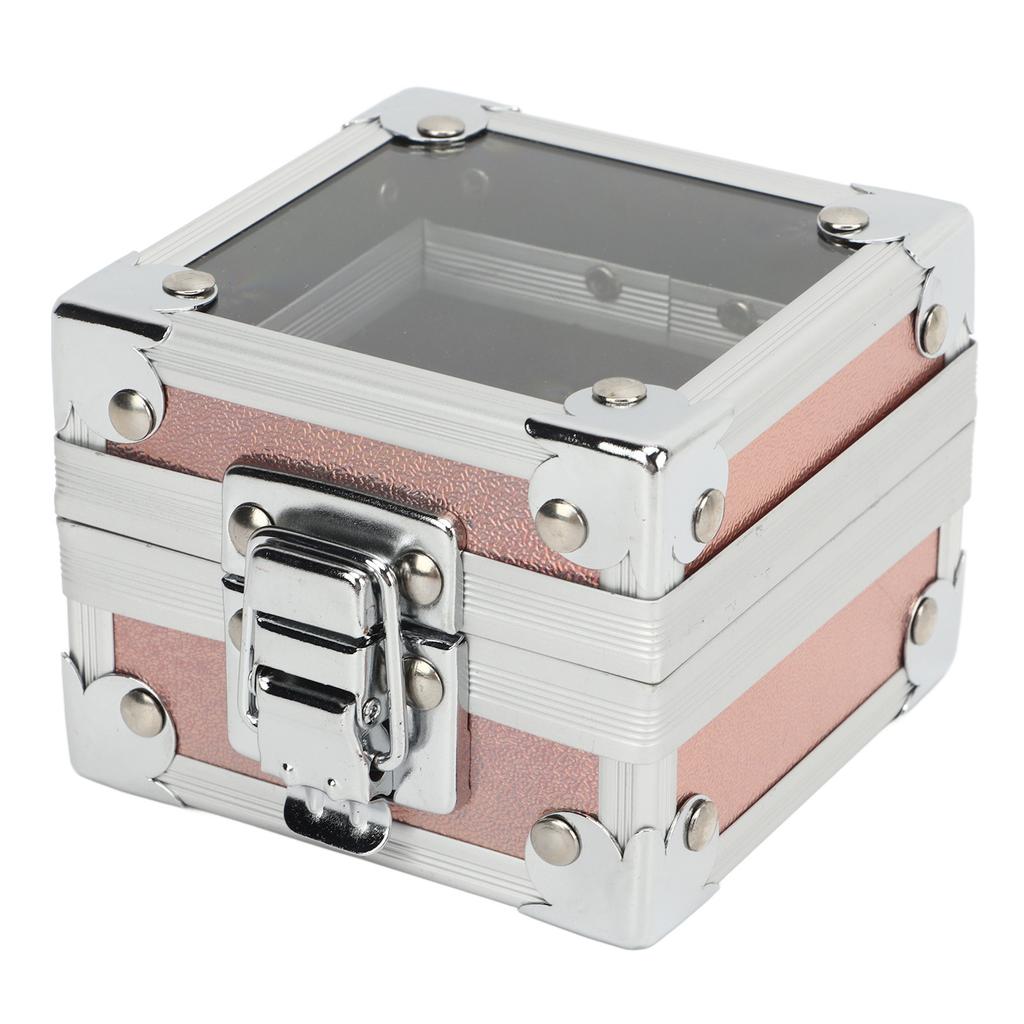 Nail Drill Bits Holder Container 25 Holes Aluminum Alloy Nail Grinding Bits Storage Box Organizer Multicolor