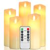 LED Pillar Candle Remote Control Swinging Wick Flickering Effect Fire-Free Energy-Efficient Halloween Easter Christmas Home