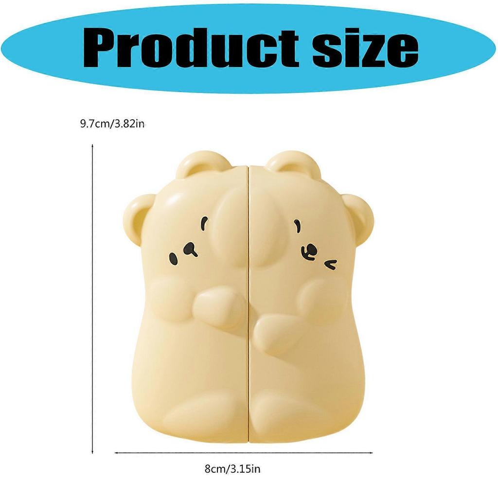 Adjustable Temperature Magnetic Hand Warmer Cartoon Bear Design USB Rechargeable Hand Warming Tool for Cold Weather Multicolor