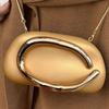 Women Retro Gold Metal Box Clutch Bag Vintage Evening Bags Luxury Designer Fashion Wedding Party Elegant Handbag with Chain
