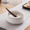 Nanshan Xiansheng Zen White Ceramic Tea Wash Bowl