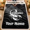 Flannel BlanketScorpions Custom Name Text Personalized Soft Warm Throw Blanket Home Decor Gift