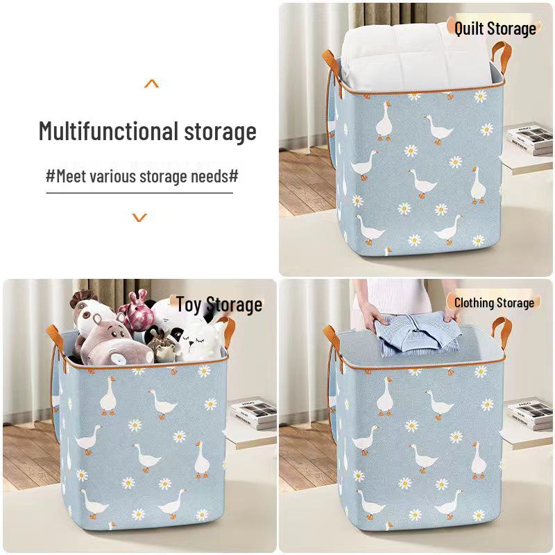 Non-Woven Large Storage Bag for Clothes, Quilts, and Toys with Handles