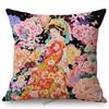 Ancient Japanese Traditional Geisha Oil Painting Art Home Decorative Sofa Throw Pillow Case Beautiful Girl Linen Cushion Cover