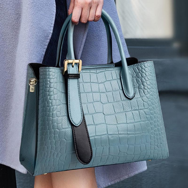 RanHuang New 2026 Women's Fashi Handbags High Quality Genuine Leather Shoulder Bags Ladies Luxury Tote Bags Alligator Handbags