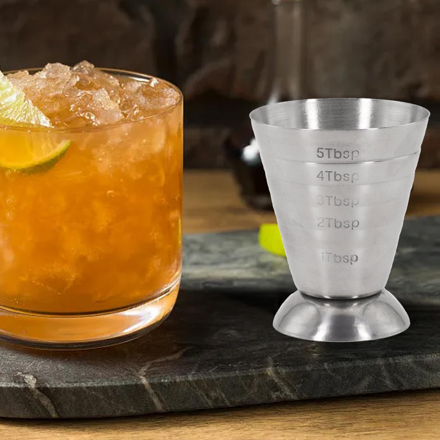 

75ml Measure Cup Jigger Shot Measure Cup Mixed Cocktail Beaker Sliver