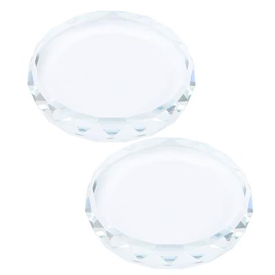 2 STÜCK Nail Art Paletten Farbmischung Toning Glas Falsche Wimpern Kleber Halter Make-up Palette