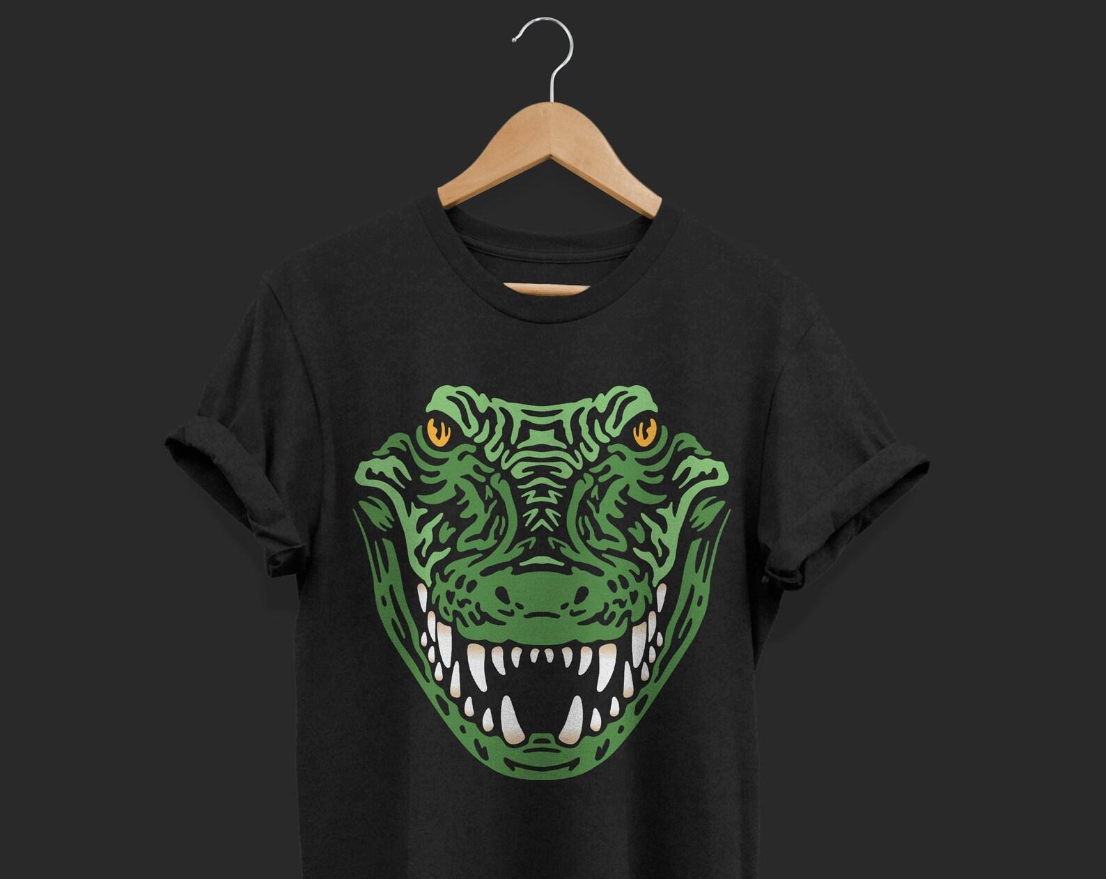 Crocodile Alligator Face Crocodiles Gator T-Shirt Apparel, Reptiles Animals Lover Gift, Zoo Zookeeper, Adult Kids Funny Costume Present Tees 120