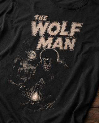 Das Wolfsmensch-Shirt, Vintage Horrorfilm-T-Shirt, Klassisches Monster Komfortfarben T-Shirt