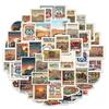 Set of 50 Waterproof Vintage Theme Stickers Commemorating the 100th Anniversary of Route 66's Opening.