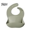 Easy Clean Toddler Bibs Silicone Baby Bib, Waterproof Soft Adjustable Feeding Durable Large Pocket Food Catch Bib for Babies And Toddlers Comfortable