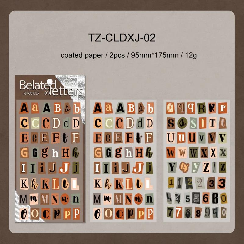 JIANWU Belated Letter Series Vintage Letter Number Landscape Material Collage Scrapbooking Sticker Creative Journal Stationery