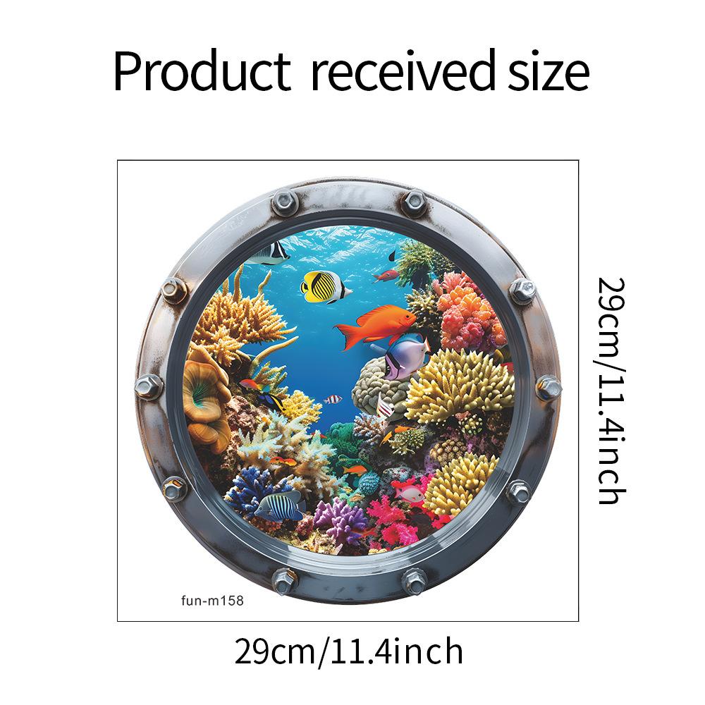 

Fun-m158 Подводный мир Коралловые рыбы Ванная комната Туалет Наклейка Украшение для дома 29*29CM/fun-m158