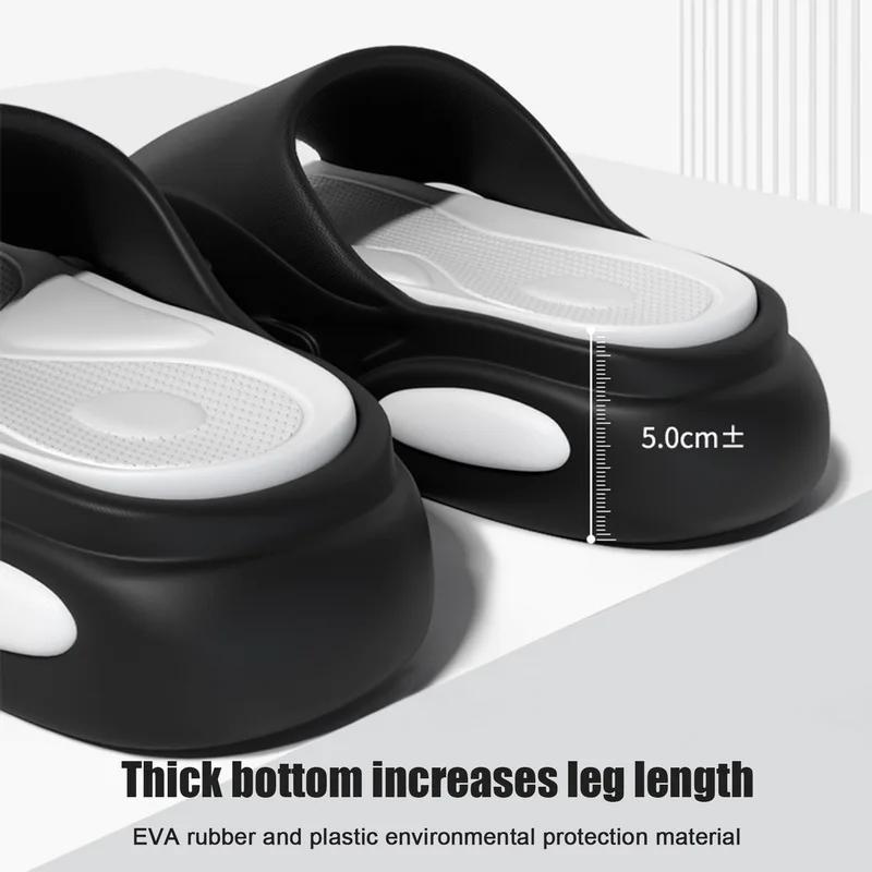 Fashion Men Soft Air Cushion Platform Slippers EVA Women's Slip On Creeper Clogs Fashion Flip Flops Outdoor Slides Shoes Summer Sandals
