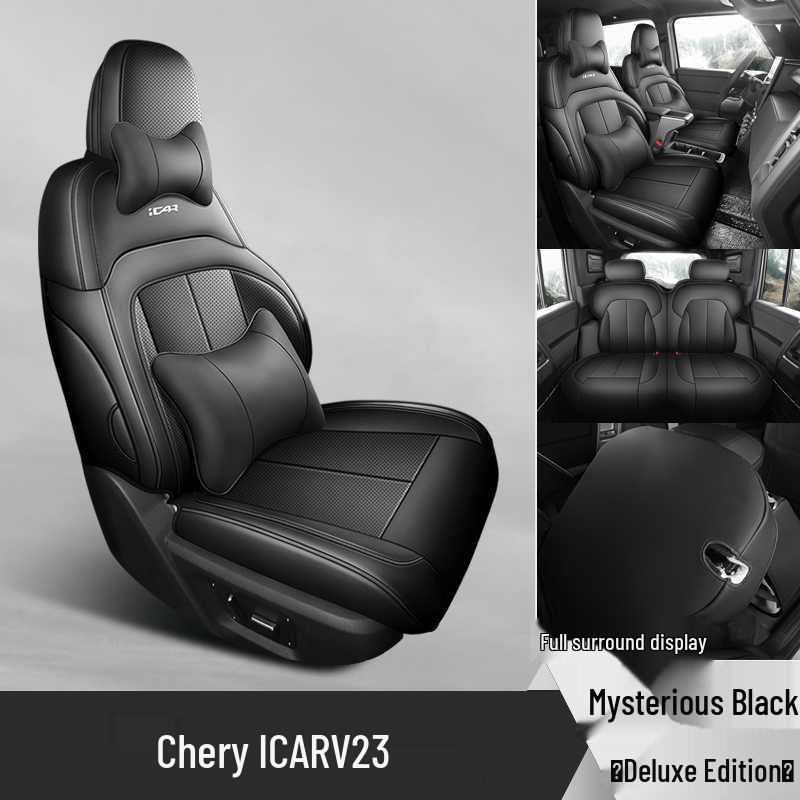 Chery iCarV23 High-End Perforated Leather Seat Cover, Full Coverage, All-Season.