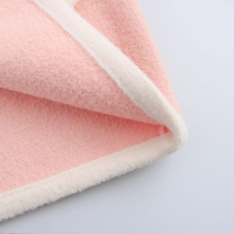 Kaslead New Arrival Women's Clothing Fashion Style Stylish Simple and Versatile Contrast Color Scarf Knitting Outwear