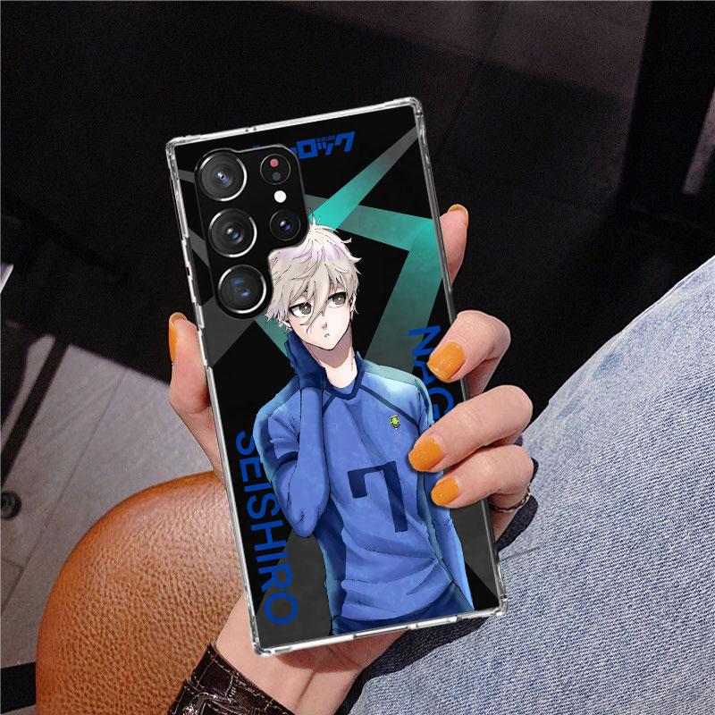 Hot Anime Blue Lock Phone Case For Samsung Galaxy S24 S25 Edge S26 Ultra S23 S22 S21 Plus S20 FE + Personalized Print Cover Gala