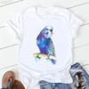 Cute Cockatielsparrot Bird Lovers Print T Shirt Girls Sunflower Flowers Tshirt Unisex Harajuku Kawaii Clothes Summer Tops Tee