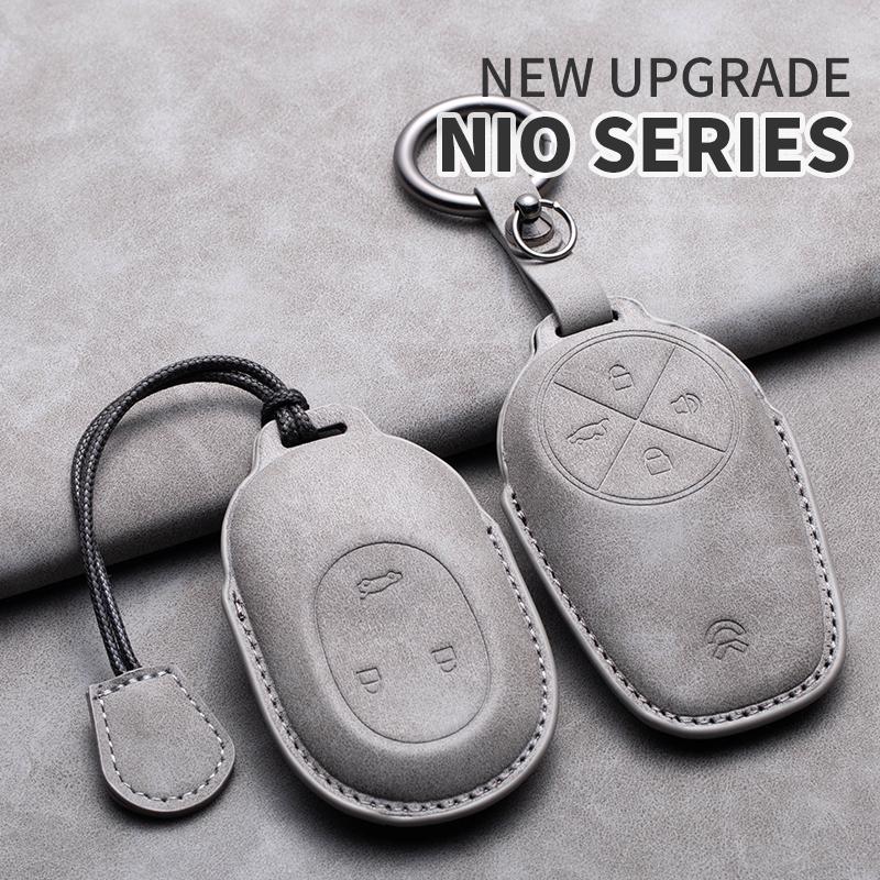 For NIO ALL Series Multi-styles Car Smart Key Case Cover Key Pack Remote Protection Sleeve Buckle/Rope Auto Special Accessories