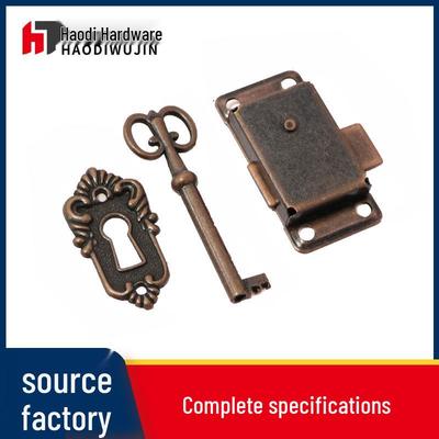 Vintage Schmuckschrank Schloss und Schubladenbeschläge