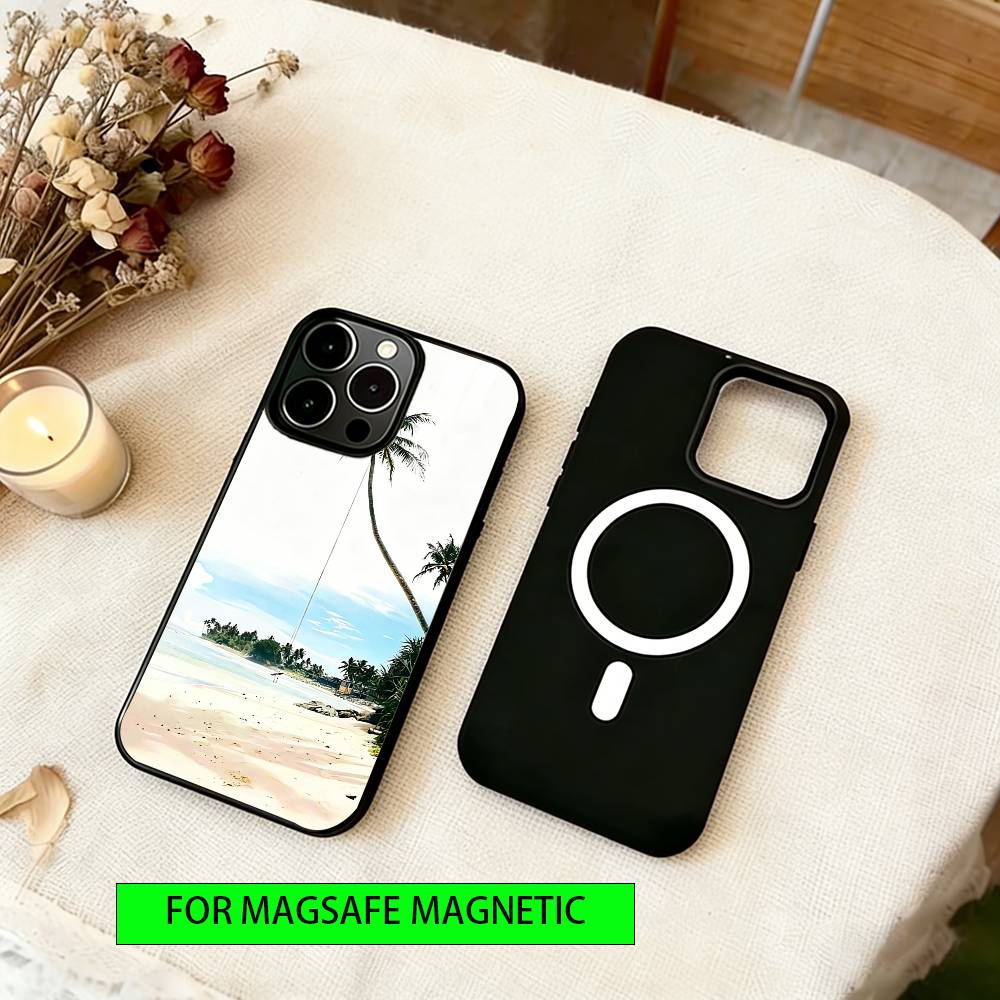 Coconut tree Phone Case For iPhone17,16,15,14,13,12,11 Plus,Pro Magnetic with Magsafe Wireless Charging