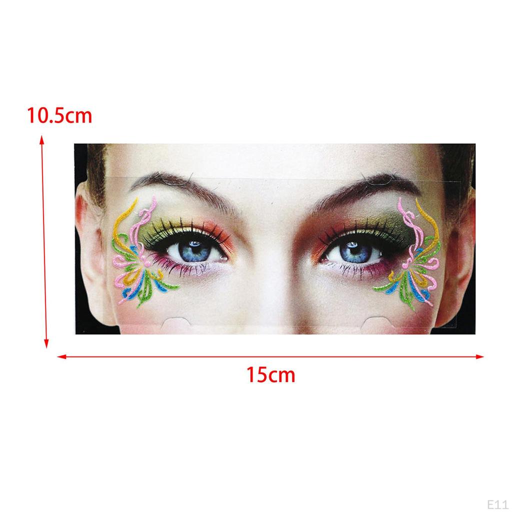 Eye Shadow Stickers Decals Festival Party Sticker Makeup for Stage Performance Masquerade