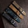 18mm 20mm 21mm22mm 24mm Oil Wax Leather Watch Band Handmade Stitching Vintage Cowhide Strap for Omega for Seiko Smartwatch Wrist