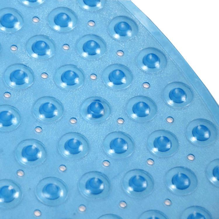 Corner Triangle Sector Non-Slip Shower Mat Machine Washable with Suction Cups Safe Durable Bath Mat for Bathroom Toilet Floors
