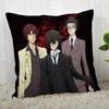 45*45 Pillow Case Bungo Stray Dogs Print For Wedding Pillow Cover Animals Pillowcases
