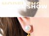 Vintage Faux Pearl Black Glass Stone Long Drop Earrings for Women, Colorfast Titanium Steel Ear Accessories