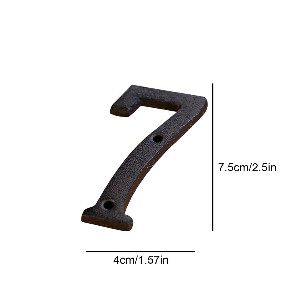 0 to 9, A to Z Metal Letters Numbers Cast Iron Decoration House Sign Doorplate DIY Cafe Wall House Door Address Alphabet Number