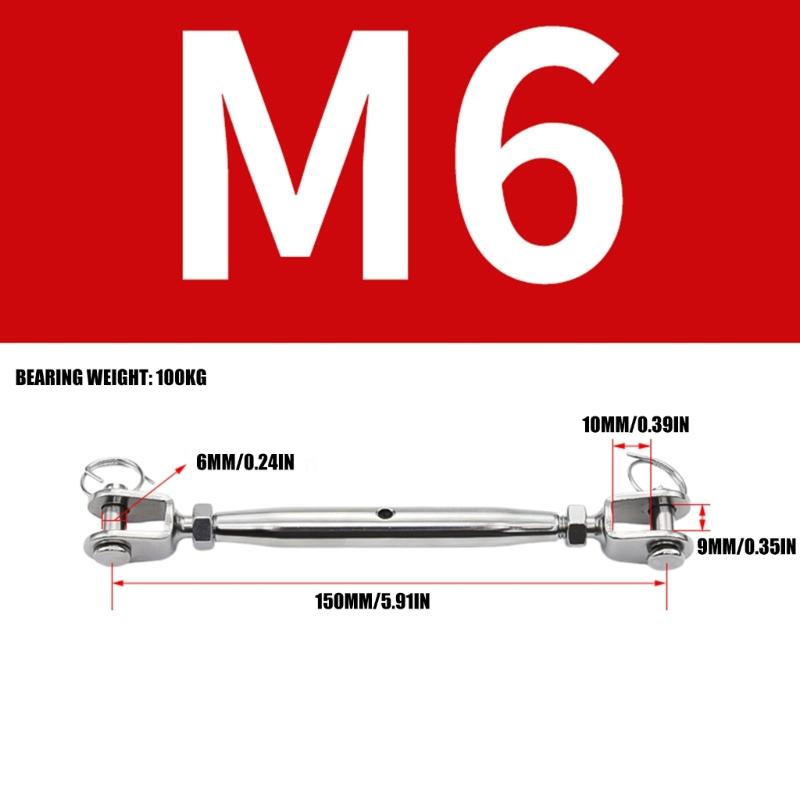 Heavy Duty Turnbuckles 304 Stainless Steel Closed Body Turnbuckles Long Last Performances for Professional Projects