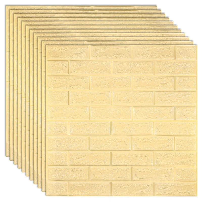 70cm*77cm 3D Wall Sticker Imitation Brick Self-adhesive Waterproof  DIY Wallpaper for Living Room  Bedroom Home Decoration