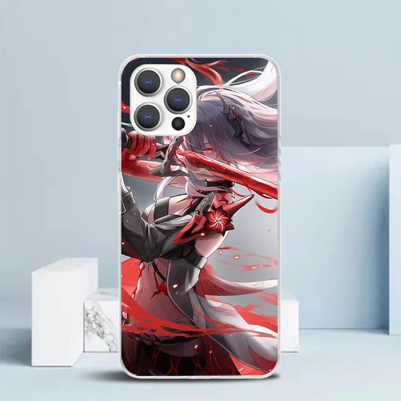 

Honkai Star Rail Acheron Soft Cover for iPhone 16 17 Air 15 14 Pro Max 16E Phone Case 13 Mini 12 11 7 SE 8 Print Pattern Fit Cas iPhone 16 Pro Max