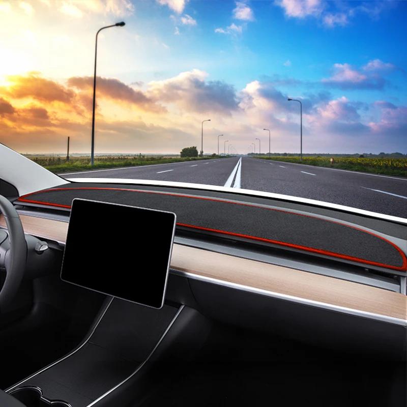 For Tesla Model Y 2026~2026 Model 3 2017~2026 Car Dashboard Cover Sunshade Anti-UV Pad Sun-proof Carpet Non-Slip Mat Accessories