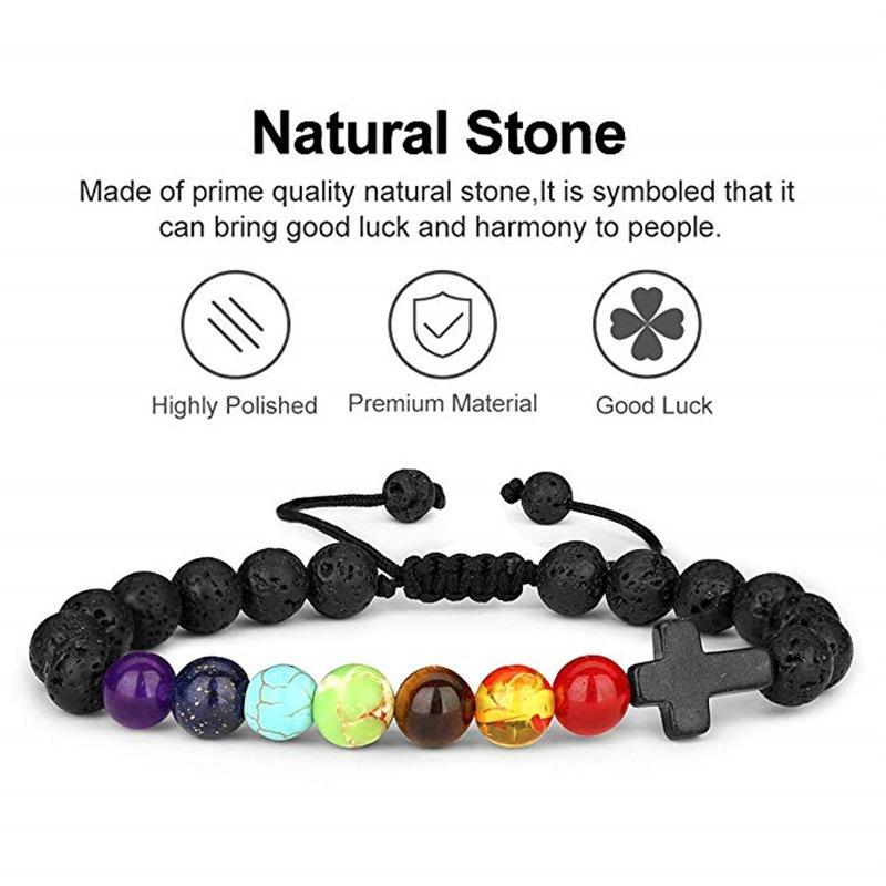 JYL TS Bracelet Cross  Essential Oil Compatible Spiritual Enhances Faith & Calm