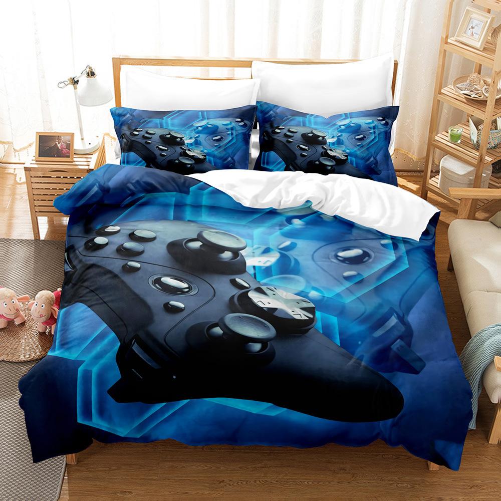 3D Digital Printing Three-Piece Quilt Cover Gamepad Three-Piece Set
