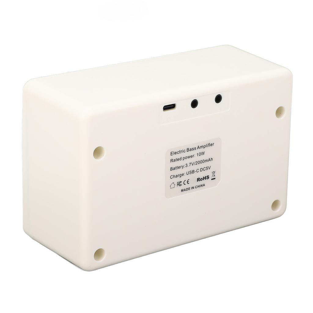 BT Bass Speaker Dual Channel Portable Rechargeable Electric Bass Amplifier 10W DC5V 1A