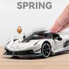 1/24 Koenigsegg Jesko Attack Alloy Model samochodu sportowego Diecast Metal Racing Model symulacyjny Dźwięk i światło Zabawka dla dzieci Prezent
