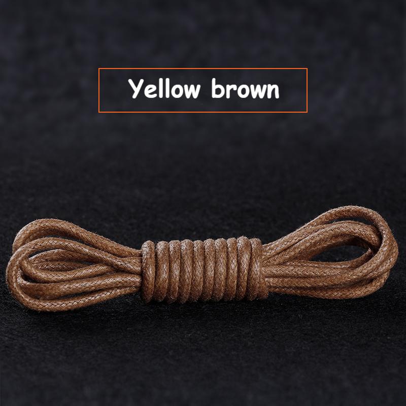 1Pair Cotton Waxed Shoelaces Round Oxford Shoe laces Boots Laces Waterproof Leather Shoelace Length 60/80/100/120/140/180cm