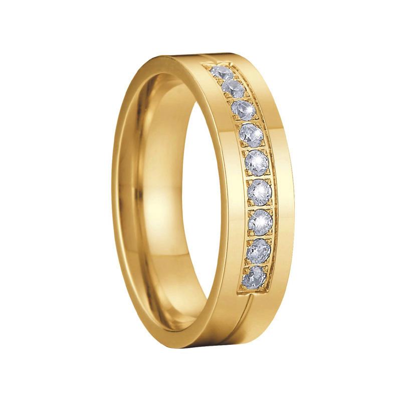 Couple Wedding Rings For Men Lover's Alliance Male Female Ringe Anniversary Stainless Steel Jewelry Ring Woman Gold Color