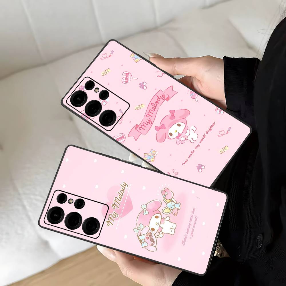 Cute M-My M-Melodys Phone Case For Samsung S 24 Fe 25 Ultra Plus 20 Lite 21 30 22 23 24 22 Ultra 5G Fundas
