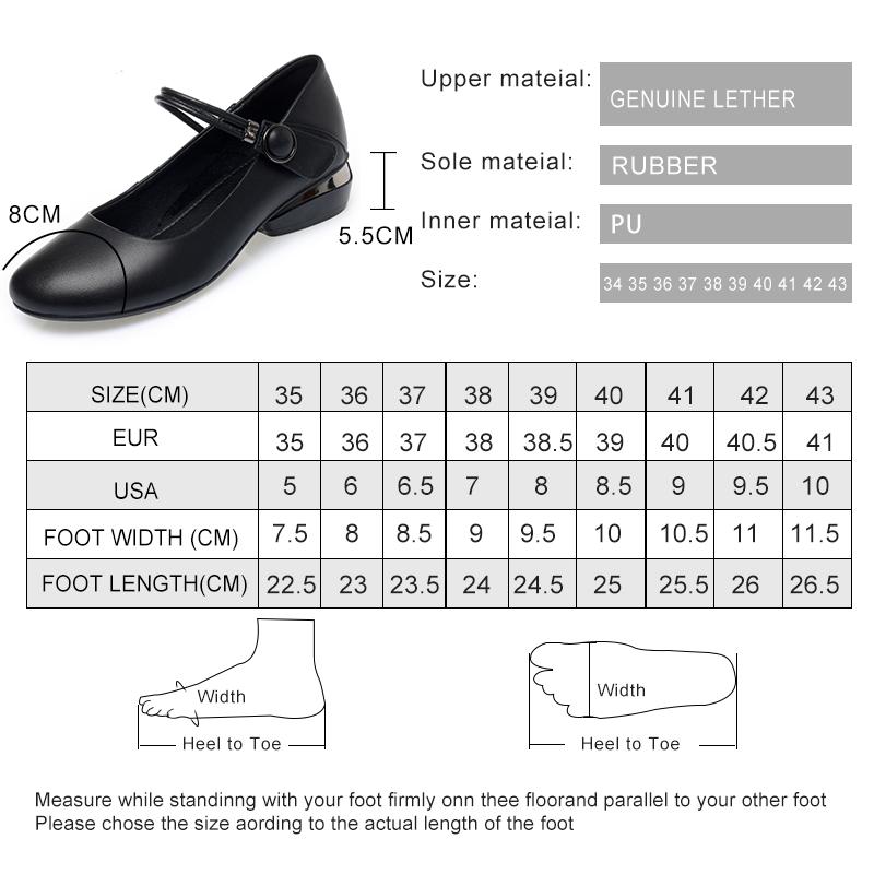Fashion AIYUQI Women Shoes Genuine Leather 2024 New Mary Jane Shoes Ladies Mid-heel Large Size 41 42 43 Women's Shoes