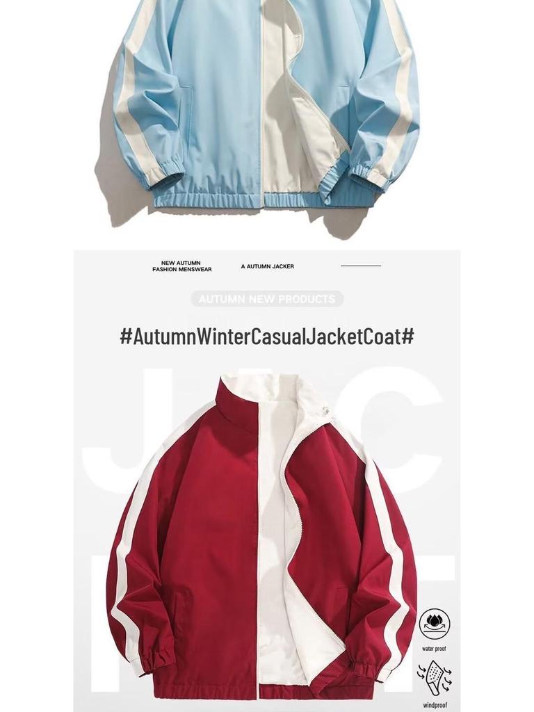 Herren Wende-Windjacke mit Stehkragen für Herbst/Winter 2025