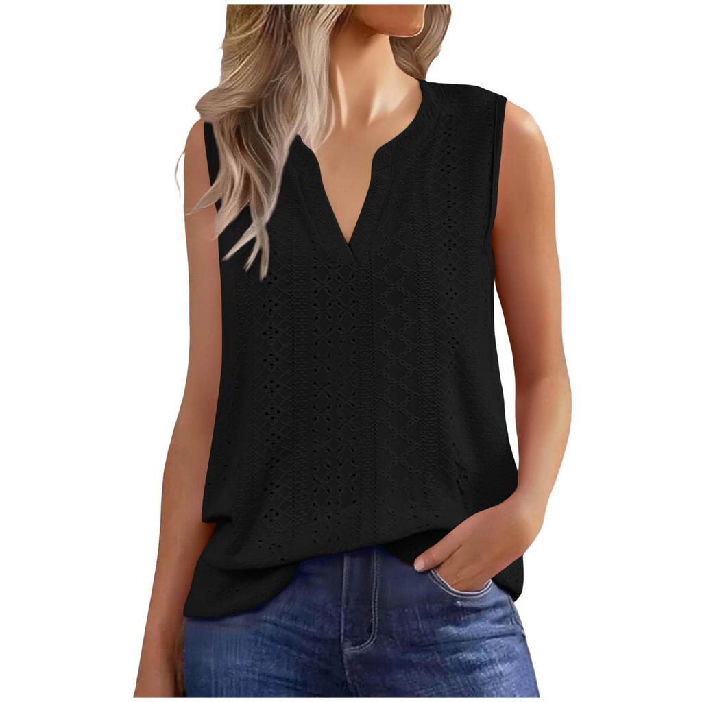 Damen Ärmelloses Top Lässige Bequeme Bluse