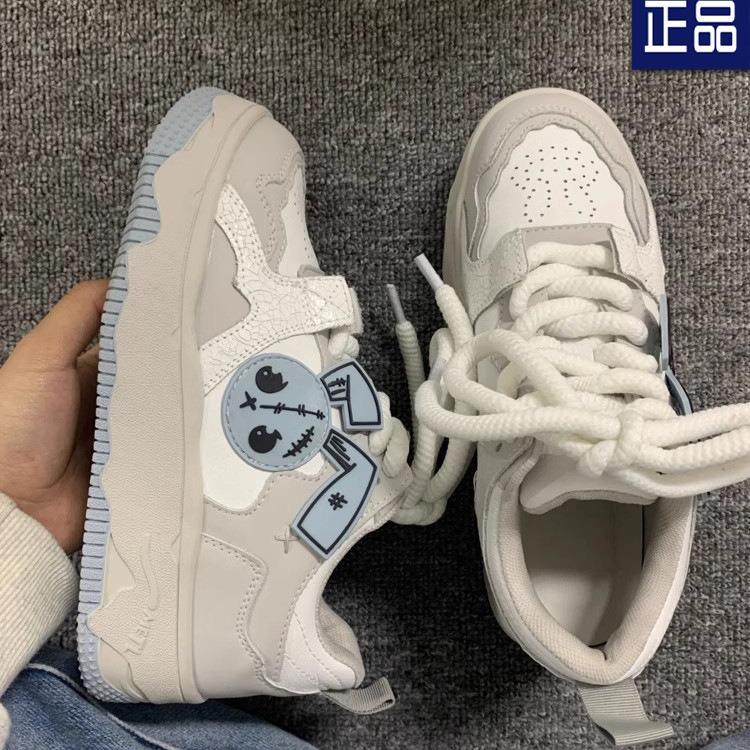 Original Color Matching Thick Baseplate Shoes Female Versatile Student Wear-resistant Sports Shoes Female